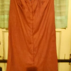 FLAX Summer 2000 Sunrise linen skirt M